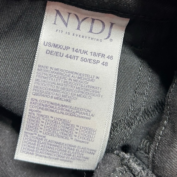 NYDJ womens plus size 14 Marilyn Straight Jeans black jeans NWT - Picture 4 of 6